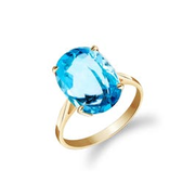 Blue Topaz Lucia Signature Ring in 9ct Gold