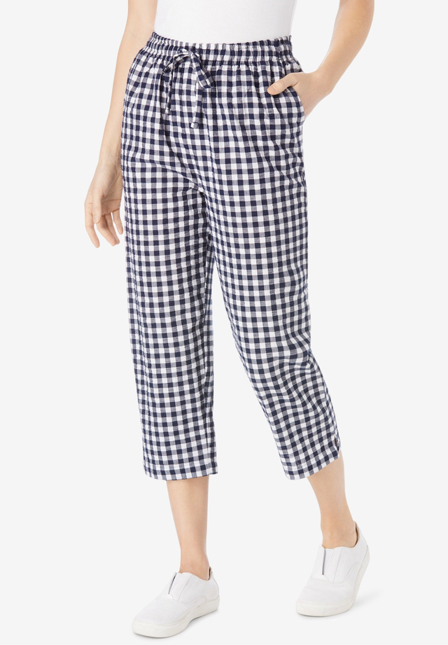 Seersucker Capri Pant