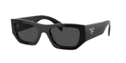 PRADA PR A01S Black - Unisex Luxury Sunglasses, Dark Grey Lens