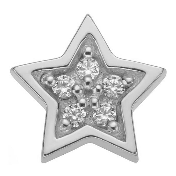 Multi Gemmed Star White 14k Threadless End