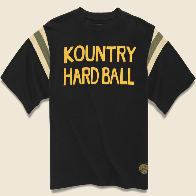 Great Kountry Baseball Football Tee - Black