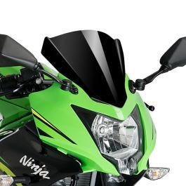 Racingscheibe Z passend für Kawasaki Ninja 125 19-22 schwarz Verkleidungsscheibe Puig 3539N