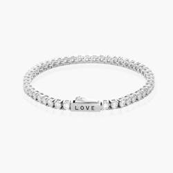 3mm Moissanite Tennis Bracelet - Silver