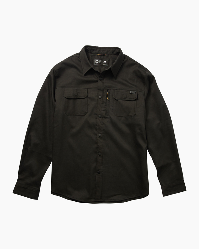 Fathom LS Tech Flannel - Solid Black