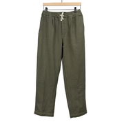 Easy pants in dusty olive cotton linen