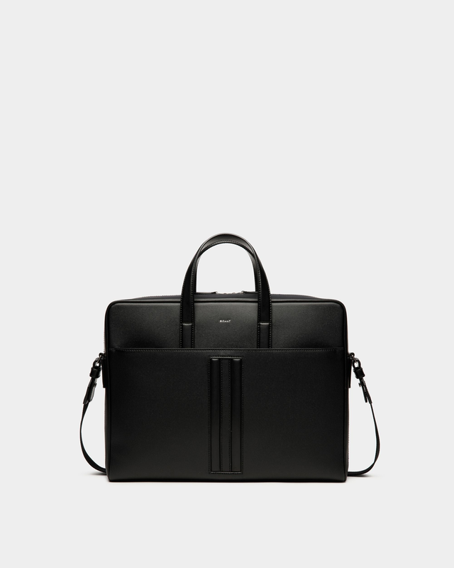 Mythos Briefcase In Black Recycled Leather