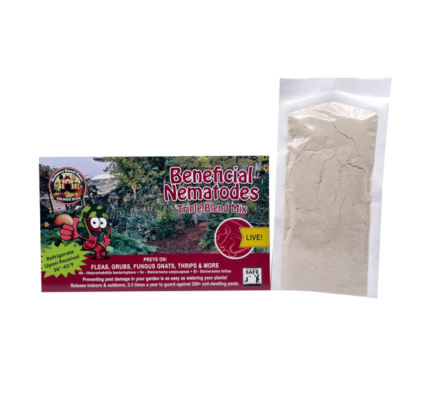 Beneficial Nematodes Triple Blend – Targets Fleas, Grubs, Fungus Gnats, Thrips & More