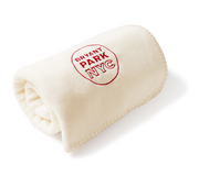 Deluxe Fleece Throw Blanket - Cream/Red