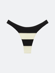 MONTAUK BIKINI BOTTOM - BLACK AND WHITE CONTRAST