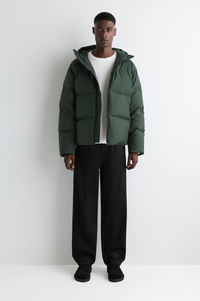 QUILTED HOODED DOWN JACKET