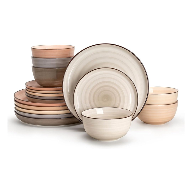 18 Pieces Wonder Swirl Dinnerware Set