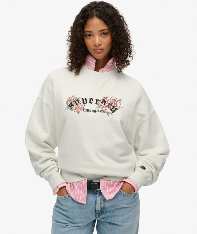 Night Garden Oversized Crew Sweatshirt
