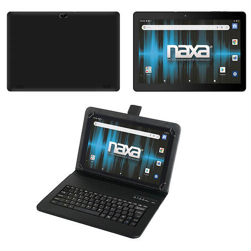 Naxa 10.1 Core Android® 11 Tablet with USB Keyboard Case