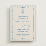 "Seaside Serenade" - Customizable Rehearsal Dinner Invitations in Blue by Lucrecia Caporale.