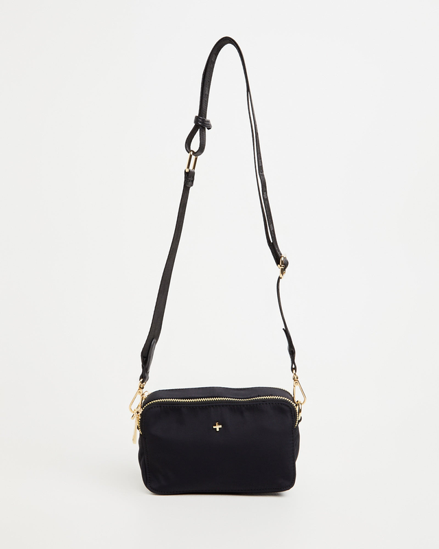 Laroi Cross Body bag in Black Nylon Gold