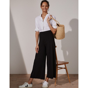 Double Jersey Pull On Crop Trousers | Trousers & Leggings | The White Company