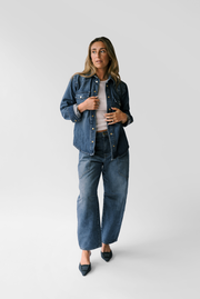 The Ali Mid-Rise Horseshoe Jean - Sapphire