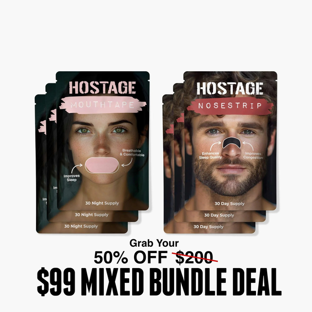 🤐 Mouth Tape + 👃 Nose Strip Bundle