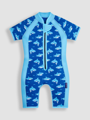 Blue Shark Printed Junior Wetsuit