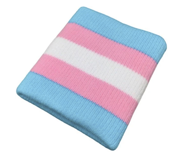 Trans Pride / Transgender Pride Flag Wristband (One Stretchy Sport Bracelet) - LGBT Gay & Lesbian Pride Accessories & Clothing