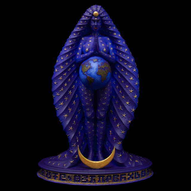 Cosmic Mother - Hand Painted Printed Sculpture