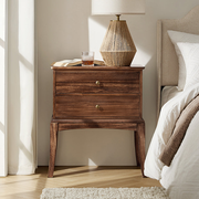 Dominique 28" Tall Solid Wood Nightstand with Hidden Outlet(Optional Types)