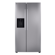 LG 26.6-cu ft Side-by-Side Refrigerator Smart with Ice Maker, Water and Ice Dispenser (Printproof Stainless Steel) ENERGY STAR