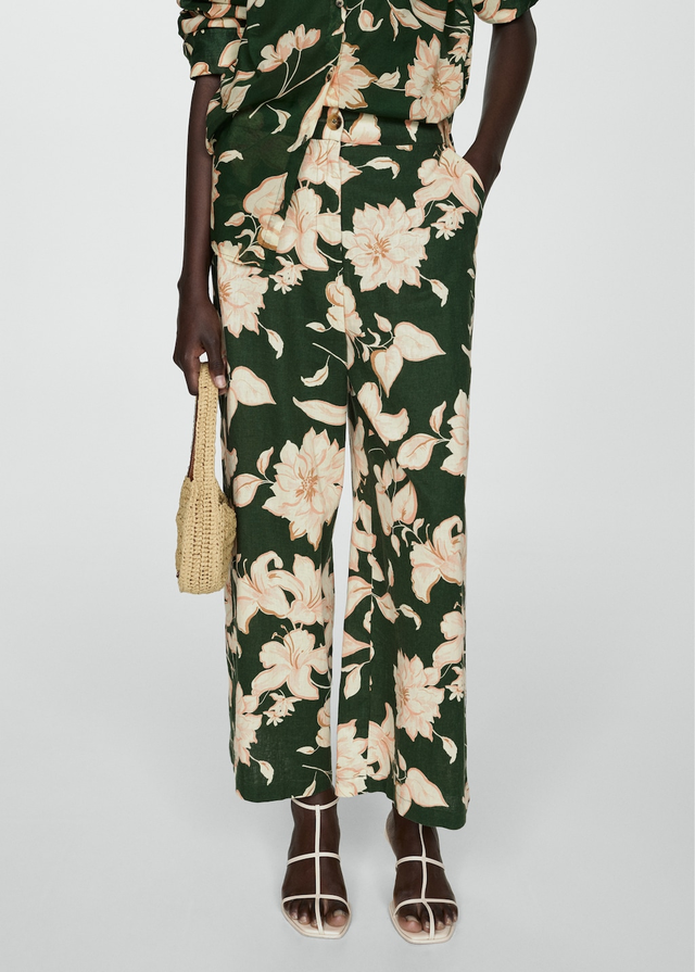 Flower print trousers - Women | MANGO OUTLET USA