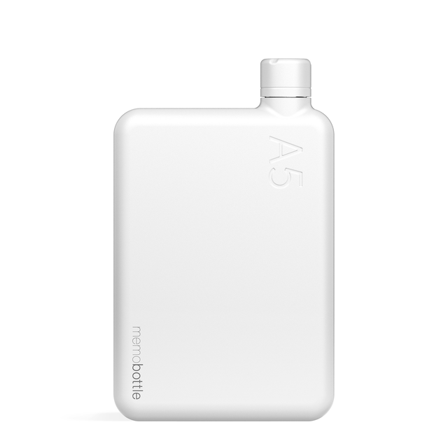 A5 memobottle (Stainless Steel) - White