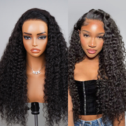 ISEE Invisi Draw-strings Deep Wave 13x6 HD Full Lace Frontal Pre-Cut Pre-Plucked Natural Hairline Wear Go Wig