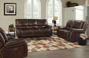 Vail Burnt Sienna Leather Dual Power Reclining Living Room Set
