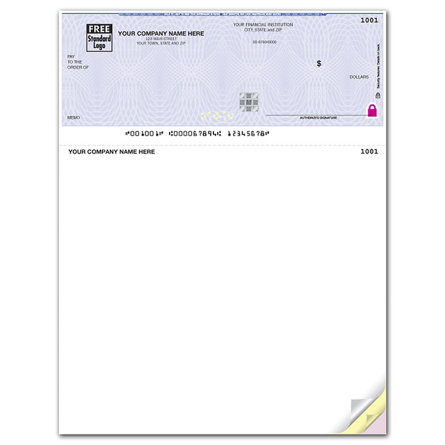 High Security Laser Top Check, Compatible with NetSuite