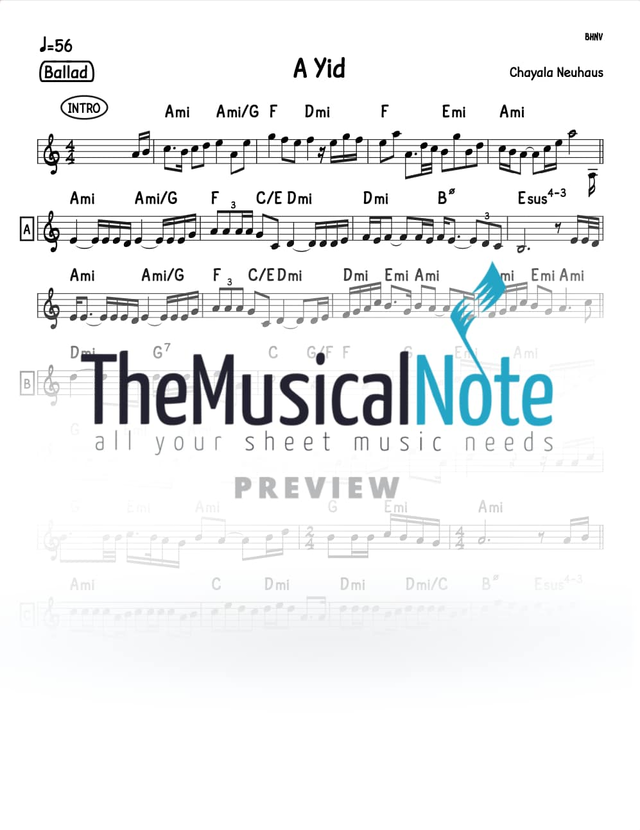 Benny Friedman - A Yid (Lead Sheet)