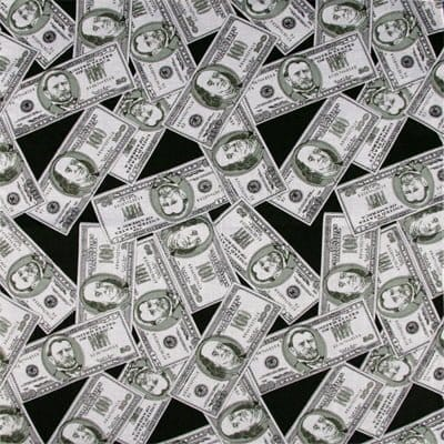 Money Print Bandana - Single Piece 22x22