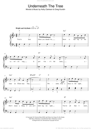 Underneath The Tree, (easy) sheet music for piano solo (PDF)