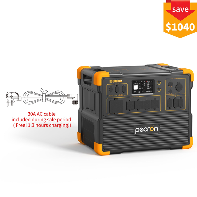 PECRON E3600LFP Portable Power Station 3600W 3072Wh PRE-ORDER