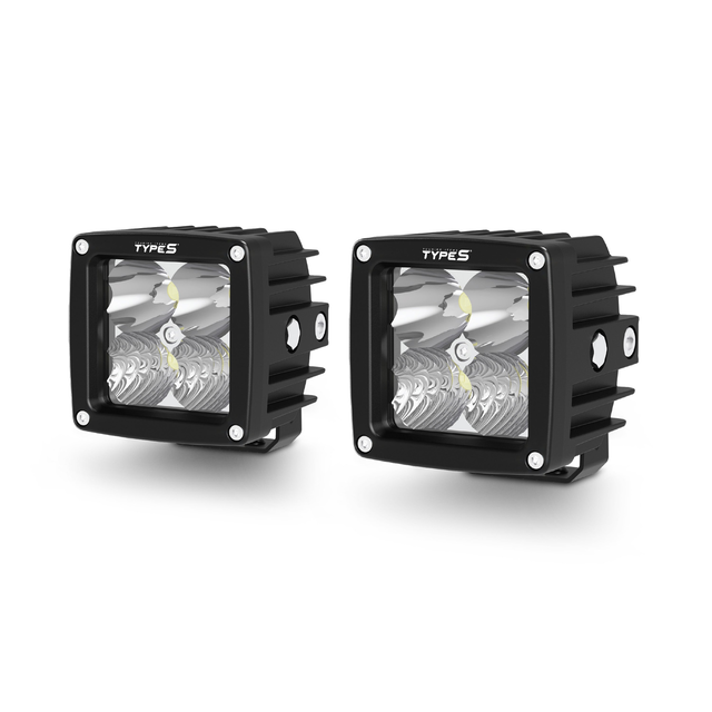 Elevate 3” Spot and Flood Combo Cube Light Set & Harness Kit