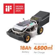 Mowrator S1, ferngesteuerter Rasenmäher, Allradantrieb, 85 % Steigung (Breitreifen-Edition)