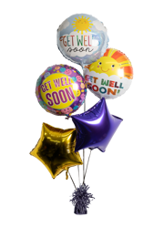 5pc Get Well Soon Balloon Bouquet