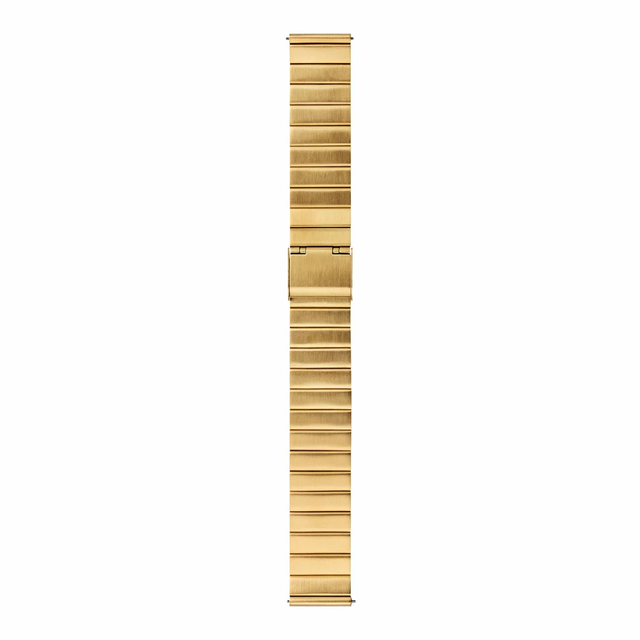 IP Gold Plated Brushed Metal Strap, 18mm