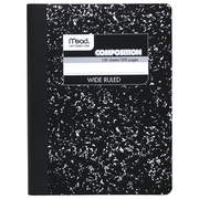 Mead Black Marble Composition Books, Wide Ruled