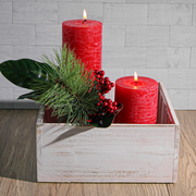 Whitewashed Wood Square Planter Box 4x6