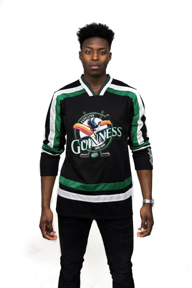 Guinness Toucan Hockey Jersey Black and Green