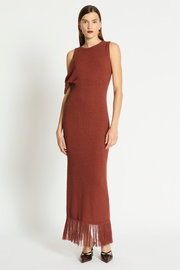 Vega Fringe Trim Knit Dress