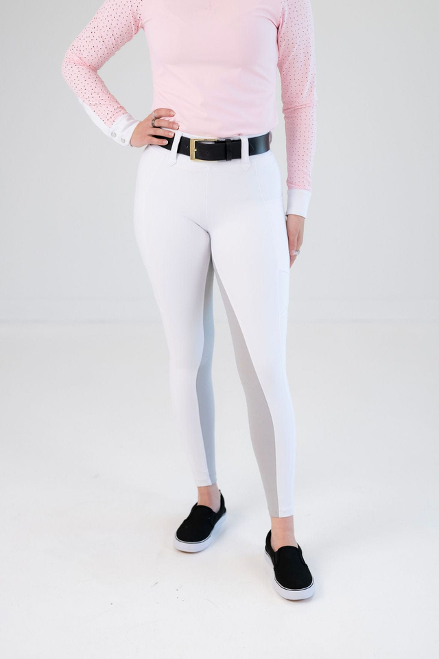 Lux Hybrid Breeches (Pull-On) | Full Seat | White