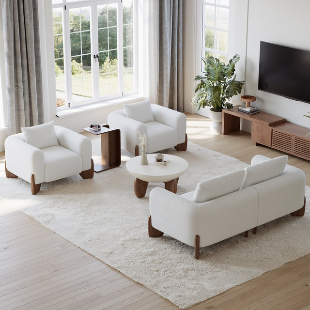 Curva Living Room Set with Coffee Table