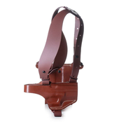 Leather Universal Shoulder Holster  With Double Mag Pouch
