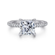 Stasia - 14K White Gold Princess Cut Diamond Engagement Ring