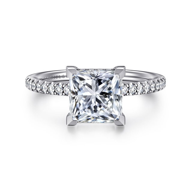 Stasia - 14K White Gold Princess Cut Diamond Engagement Ring