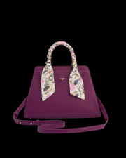 Floral Engravings Large Plum Tote